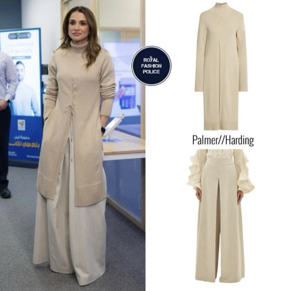 El look más trendy de Rania de Jordania. Foto: Instagram. 