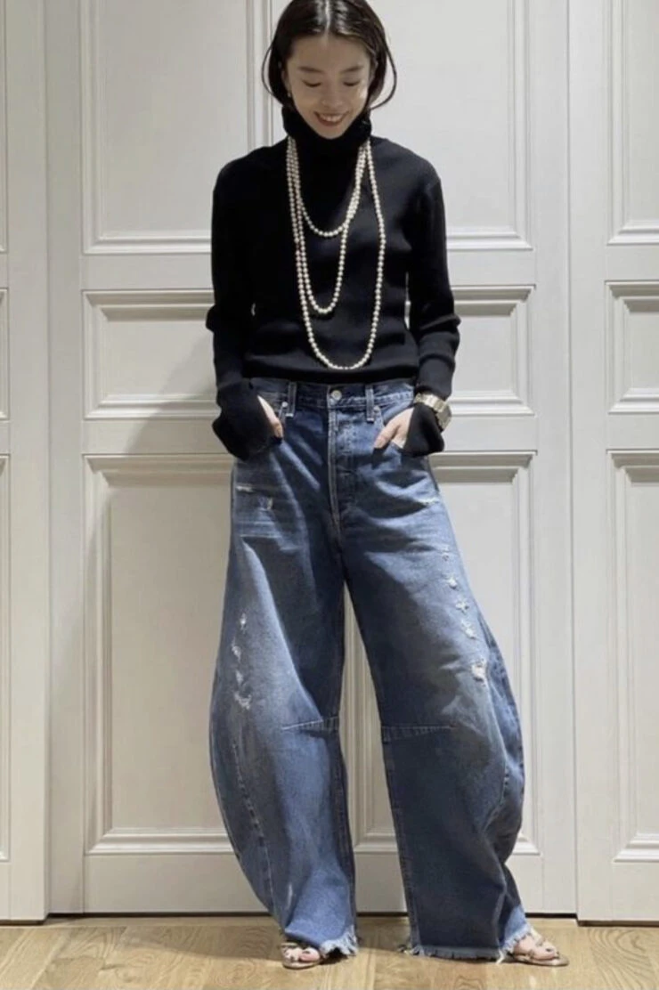 Estos son los jeans más trendy de este otoño 2024. Foto: Pinterest.