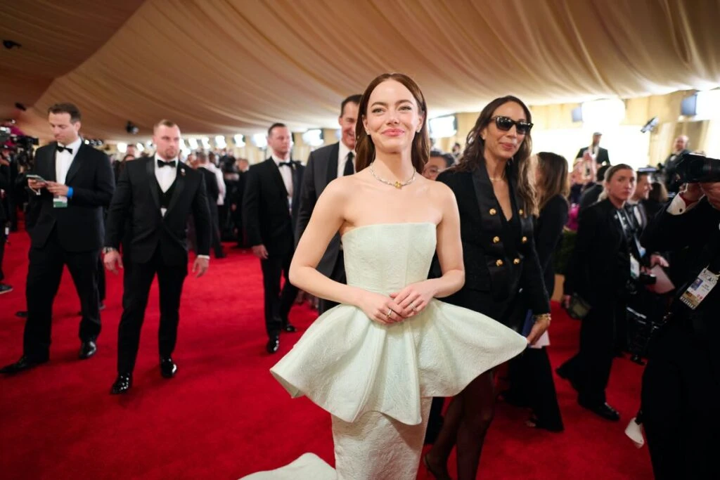 El look de Emma Stone. Foto: Fotonoticias.