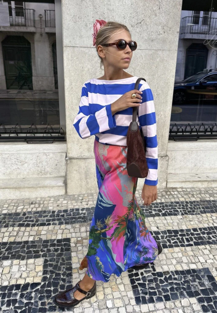 Looks estampados para usar este fin de semana. Foto: Pinterest.