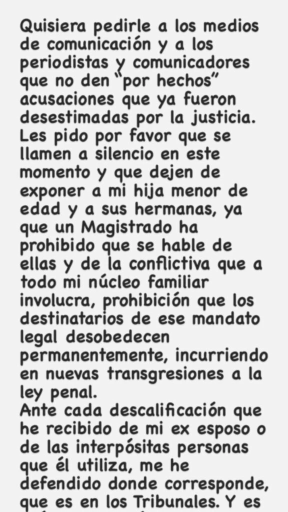 Nicole Neumann arremetió contra el ataque de Fabián Cubero