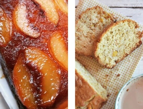 Budín de yogurt invertido de durazno, una receta fácil y súper tentadora