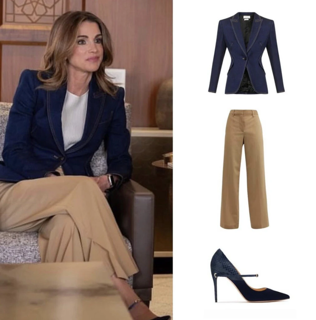 Rania de Jordania marcó tendencia con su outfit. Foto: Instagram.