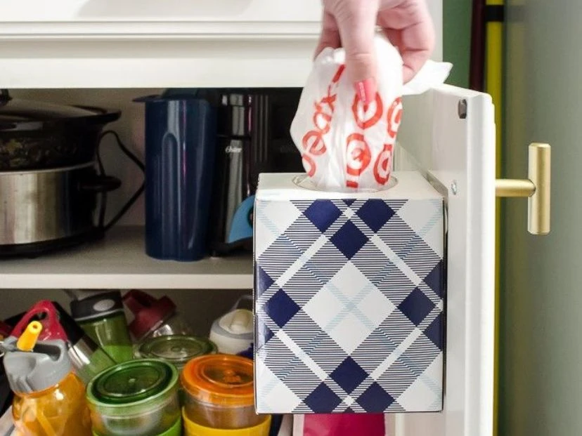 dispenser casero de bolsas del super