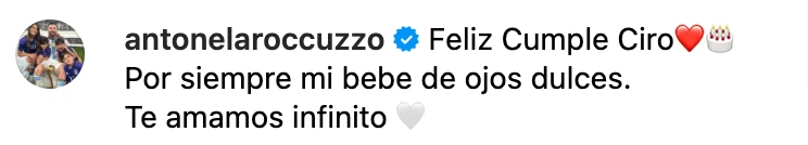 El emocionante mensaje de Antonela Roccuzzo a Ciro Messi por su cumpleaños número seis