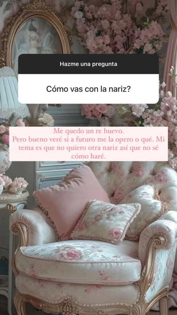 La China Suarez contó cómo sigue su nariz tras la fractura