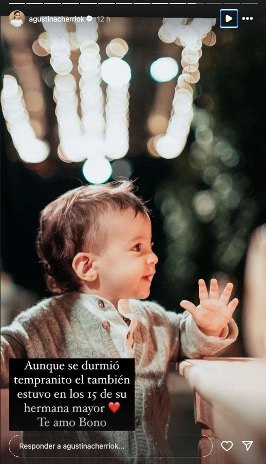 Así está Bono: Agustina Cherri mostró a su hijo en el cumpleaños de 15 de Muna Pauls