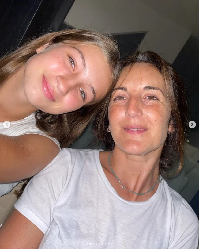 Indiana Cubero con su tía Sole Cubero