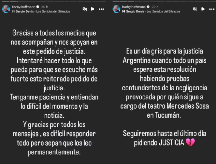 Bárbara Hoffman se refirió al revés judicial en la causa de su papá.
