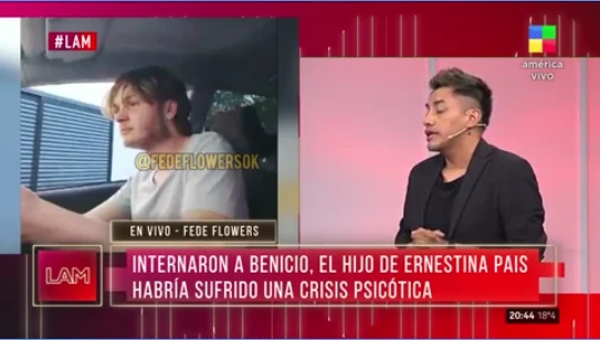 Fede Flowers habló de la internación de Benicio Guyot. Foto captura.