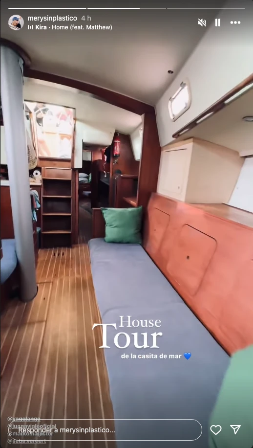 El "Lola", el espectacular barco donde Juana y Lange están viajando.