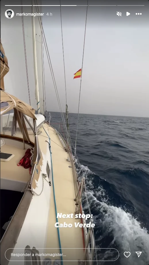 El "Lola", el espectacular barco donde Juana y Lange están viajando.