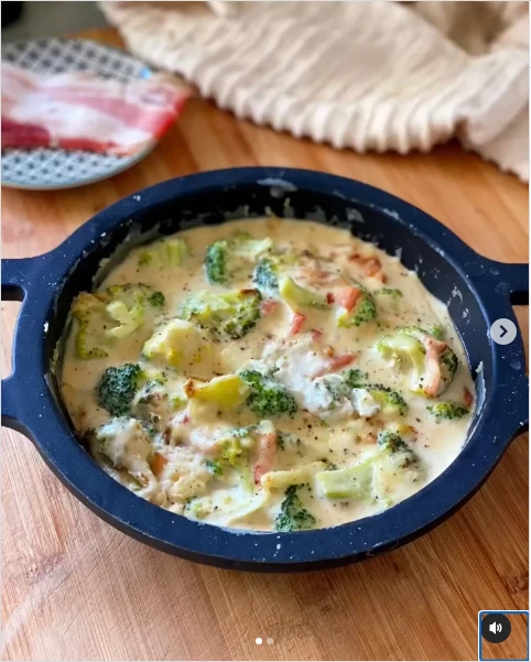 Brócoli a la carbonara