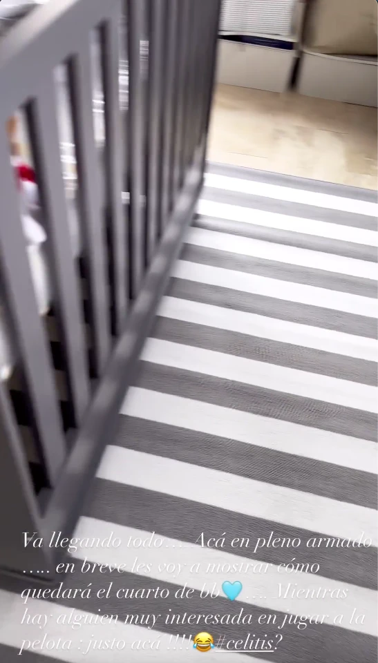 Nicole Neumann mostró cómo está quedando la habitación de su bebé.