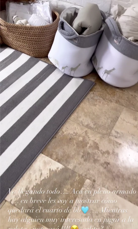 Nicole Neumann mostró cómo está quedando la habitación de su bebé.