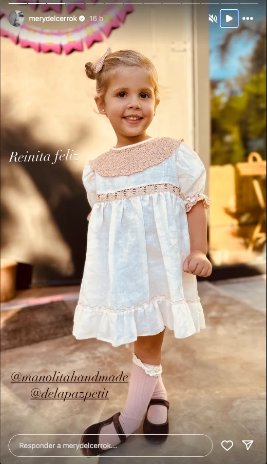 Mery del Cerro con su hija Cala, el día de su fiesta de cumpleaños