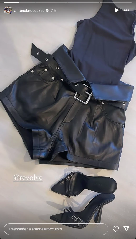 El look rocker de Antonela Roccuzzo