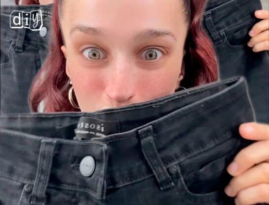 Cómo transformar un jean en una pollera midi