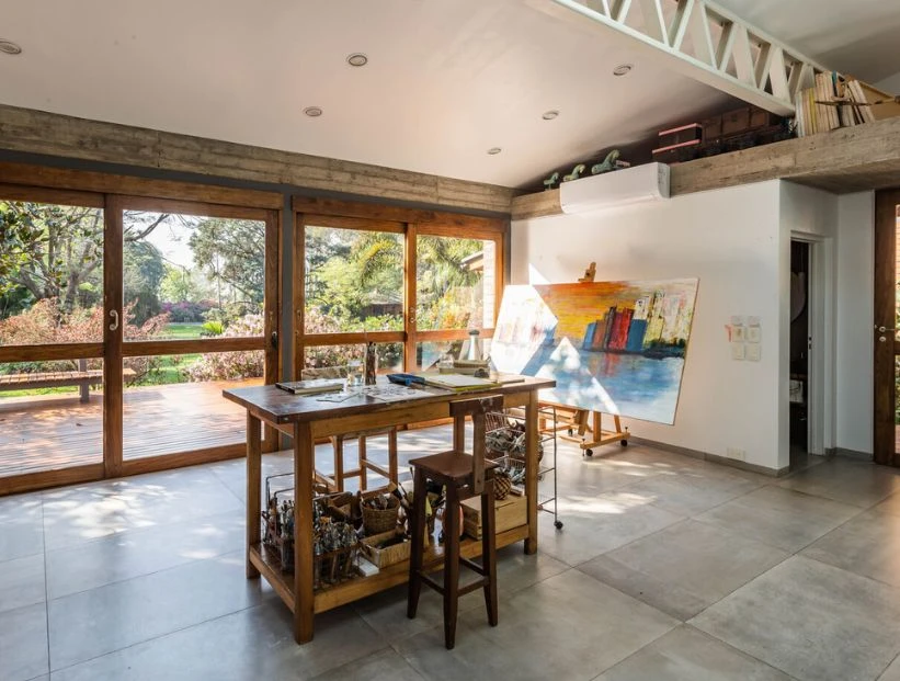 Así se diseñó un atelier para una artista argentina