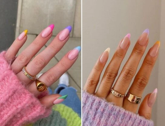 Colorful french tip nails, las uñas más coloridas que elige la Gen-Z