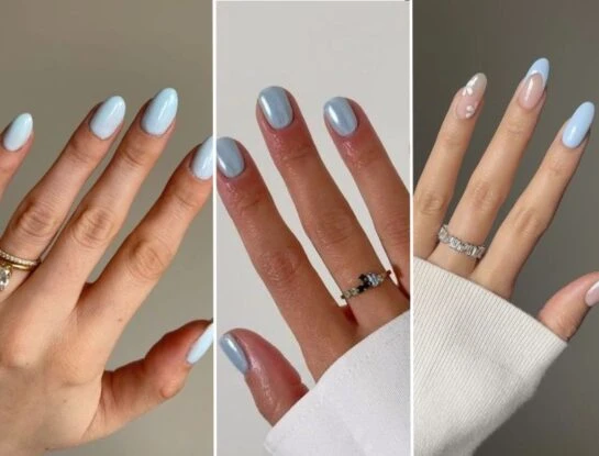 Blueberry milk nails, las uñas ideales para llevar en el invierno