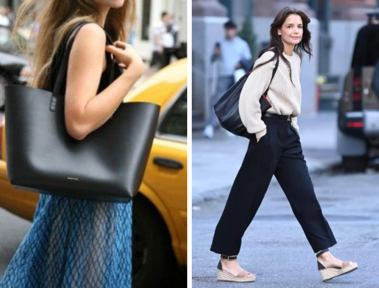 Cómo se lleva la tote bag que Katie Holmes rescató del placard (y marca tendencia en el street style)