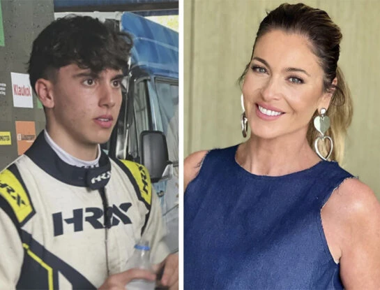 El orgullo de Karina Mazzocco: su hijo tuvo su primer podio