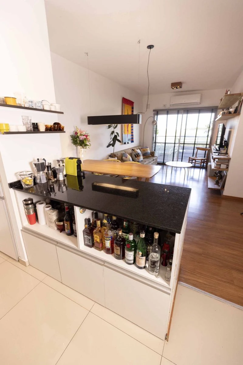 La "isla de la fantasía" del departamento de Gawa y Mel en Chacarita.