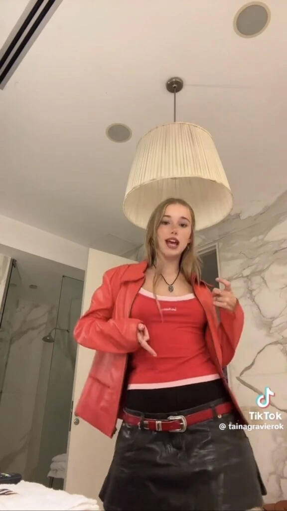 Taína Gravier apostó por el color más trendy. Foto: TikTok.