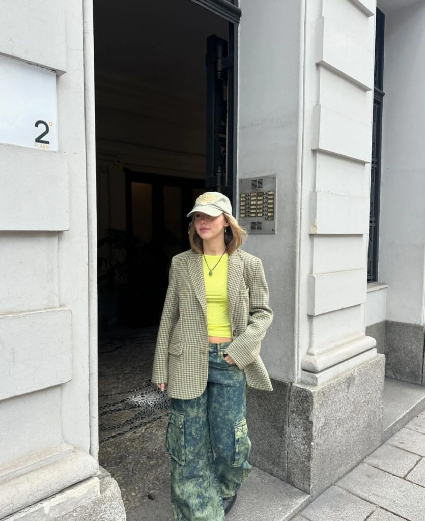 Taína Gravier y su look más canchero, hasta ahora. Foto: Instagram.