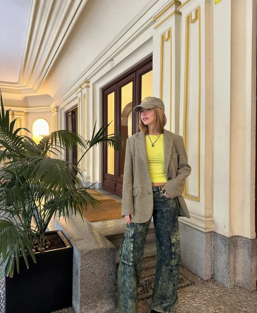 Taína Gravier y su look más canchero, hasta ahora. Foto: Instagram.