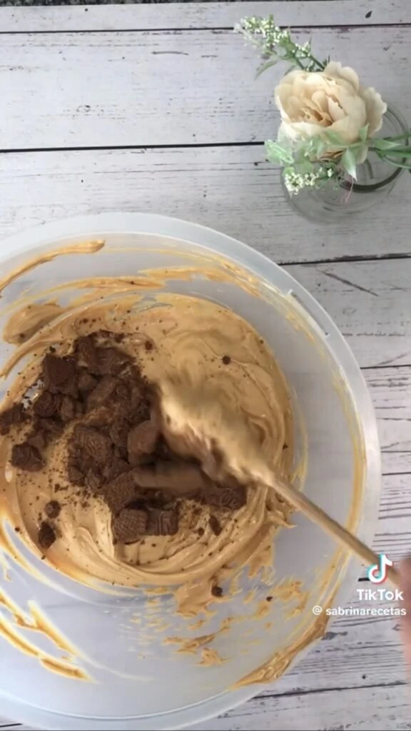 Tarta dulce sin horno. Foto: TikTok. 