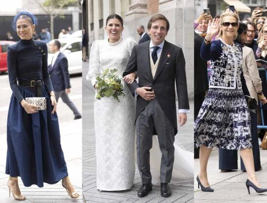 Vidriera: del rey emérito Juan Carlos a las infantas de España y Carla Pereyra, los invitados a la boda del alcalde de Madrid