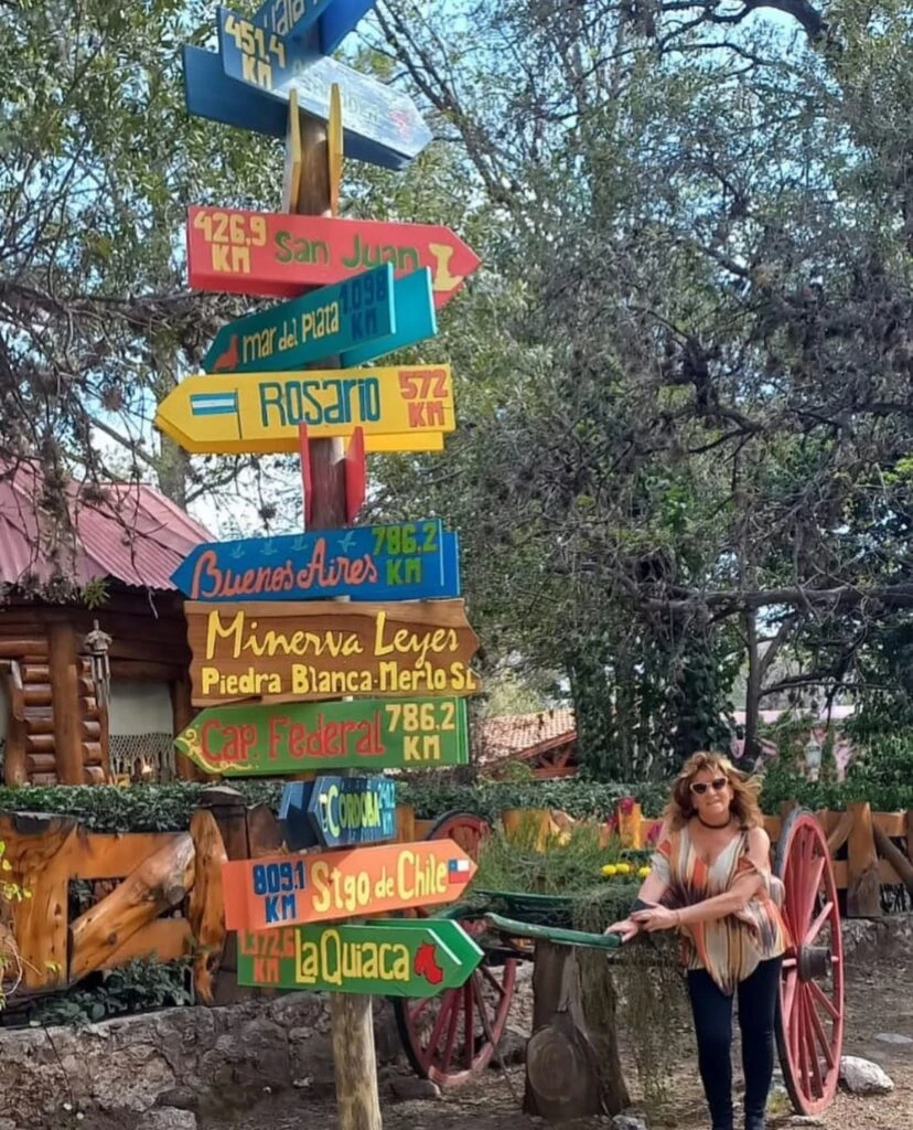 Silvia Freire viajando por Argentina