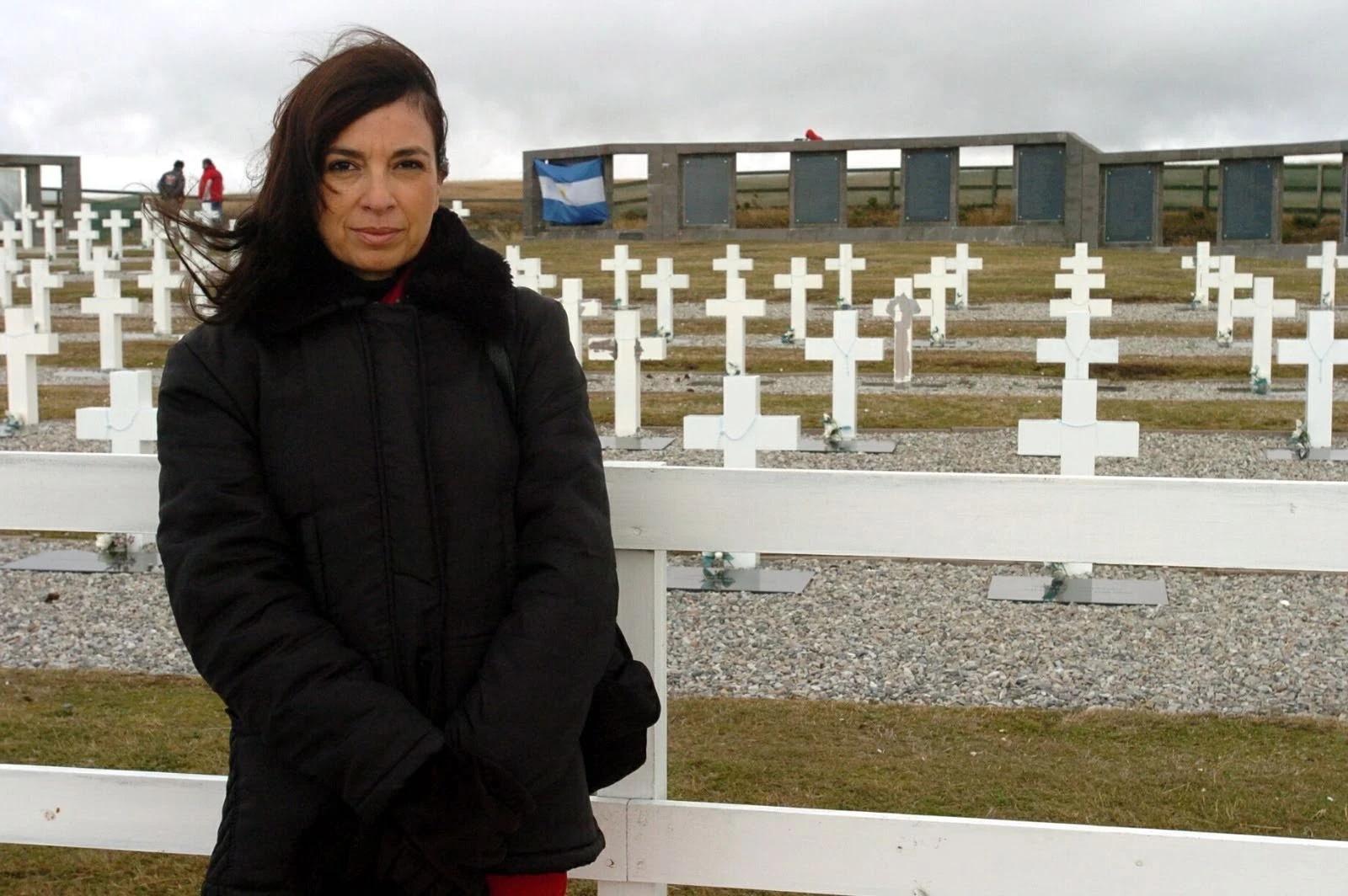 Alejandra Conti en Malvinas. Foto: Marcela Marbián