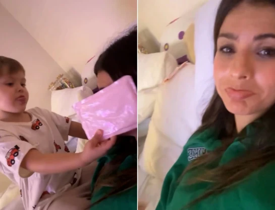 El adorable momento de Amancio Vicuña curando a la China Suárez tras su fractura