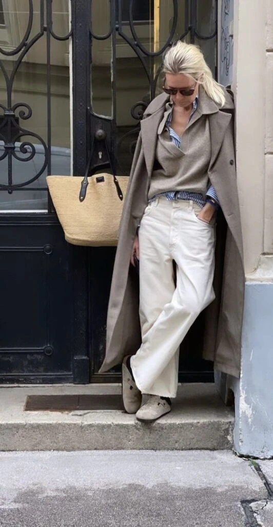 como usar los colores del otoño 2024 según el street style beige