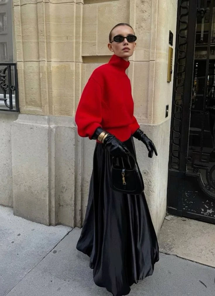 Guía de estilo: los suéteres rojos marcan tendencia en el street style