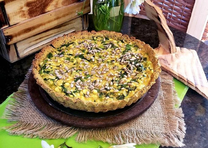 Tarta de espinaca y choclo con masa integral: receta rica y saludable para la cena