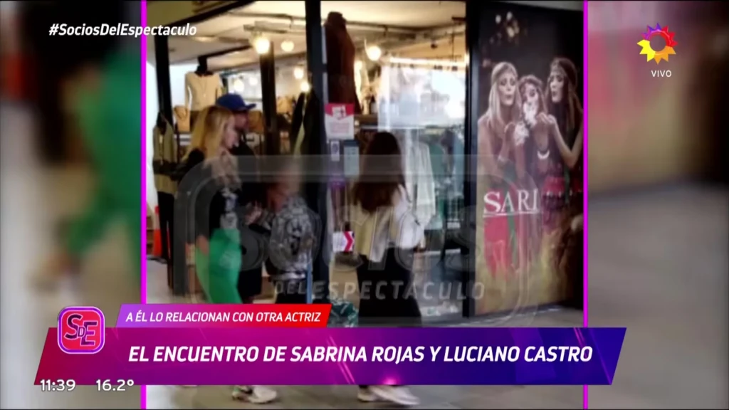 Así fue el reencuentro entre Sabrina Rojas y Luciano Castro