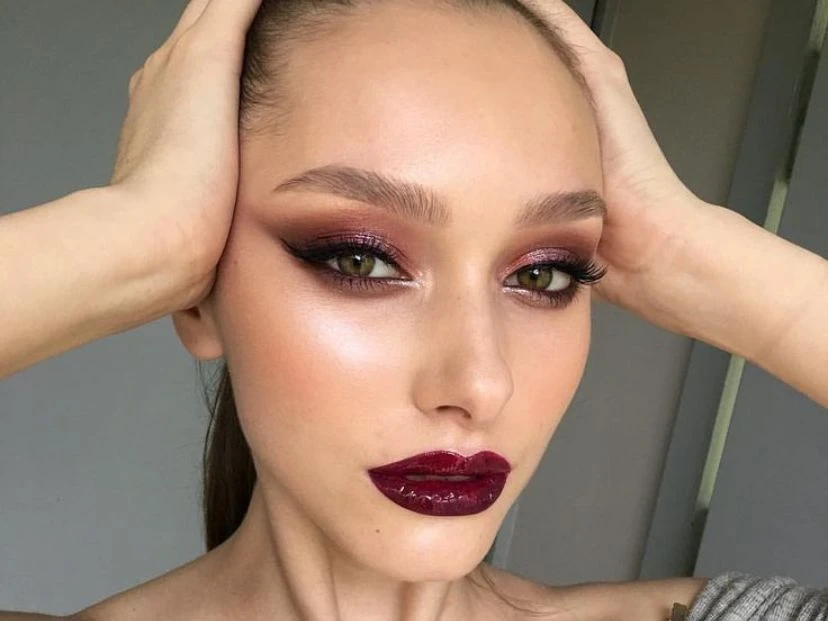 make up de noche smokey eyes con sombra wine