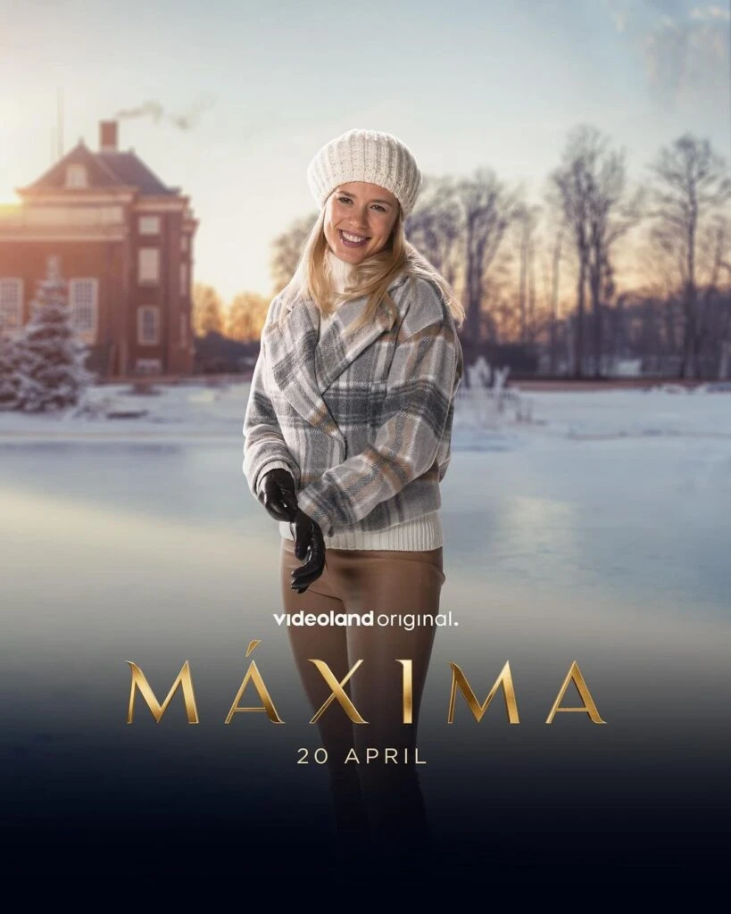 reina maxima en el estreno de maxima la bioserie con delfina chaves