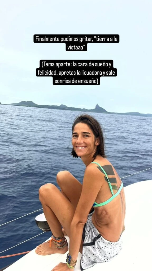 Juana Viale contó que ya están en tierra después de 16 días de navegación.