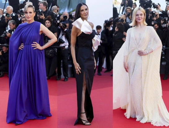 Vidriera: de Demi Moore a Elle Fanning, los looks en la ceremonia de cierre del Festival de Cannes