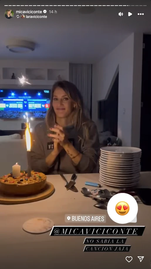 Así celebró Mica Viciconte su cumpleaños