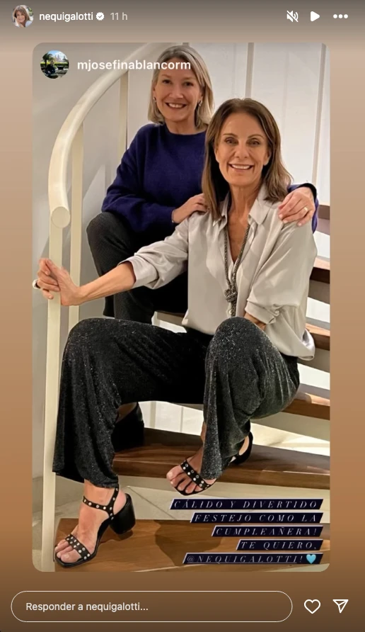 Nequi Galotti celebró su cumpleaños rodeada del afecto de hijos y amigos