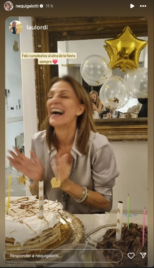 Nequi Galotti celebró su cumpleaños rodeada del afecto de hijos y amigos