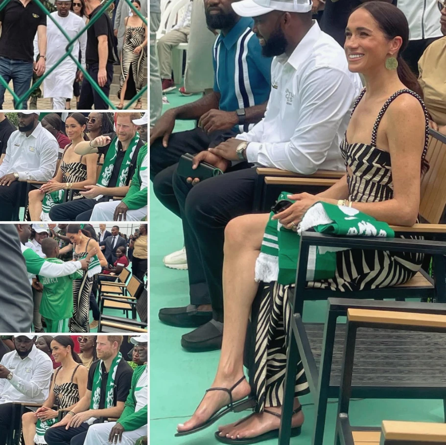 El look de Meghan Markle, con vestido de Johanna Ortíz