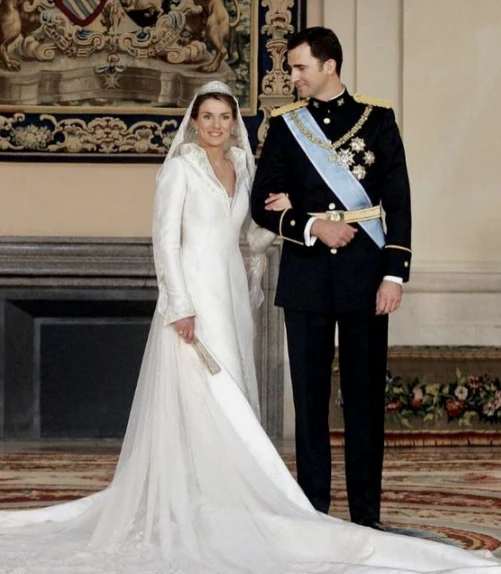 Letizia y Felipe el día de su casamiento, hace 20 años.