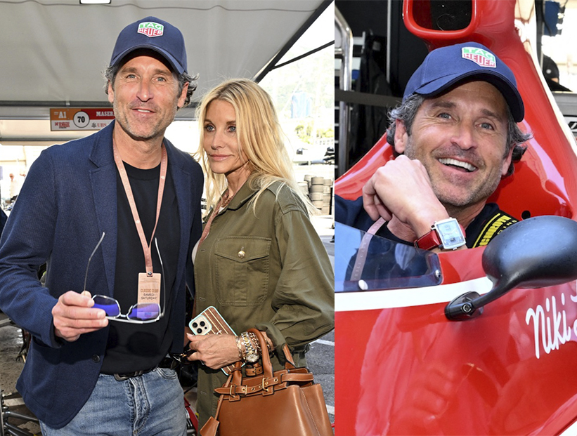 Las fotos de Patrick Dempsey y su esposa, Jillian Fink, en el homenaje que se le hizo a Ayrton Senna en Mónaco